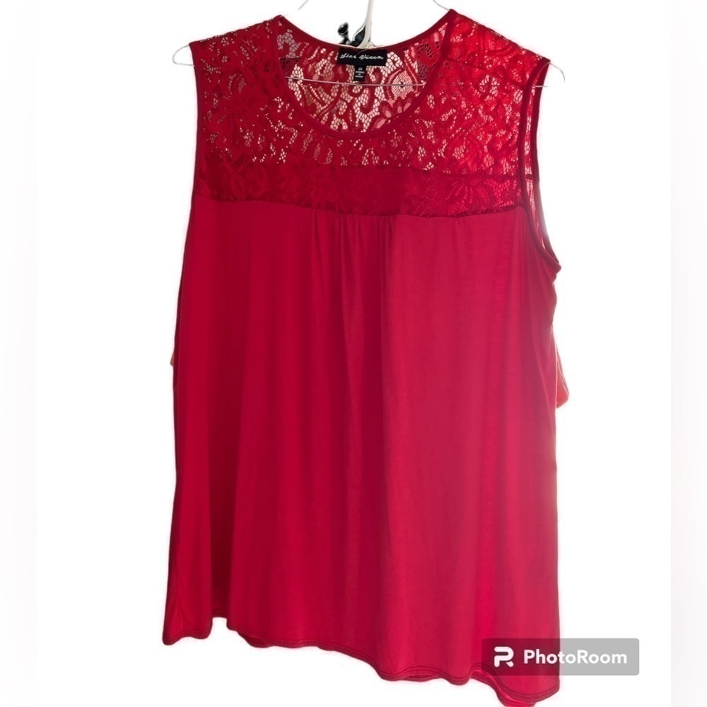 Star Vixen silky sexy red lace top